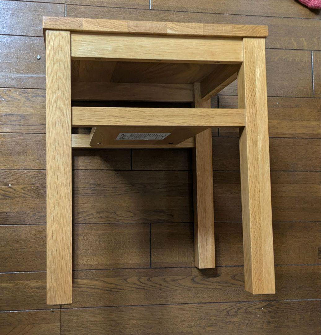 無印良品 オーク無垢材 ベンチ　　サイドテーブル