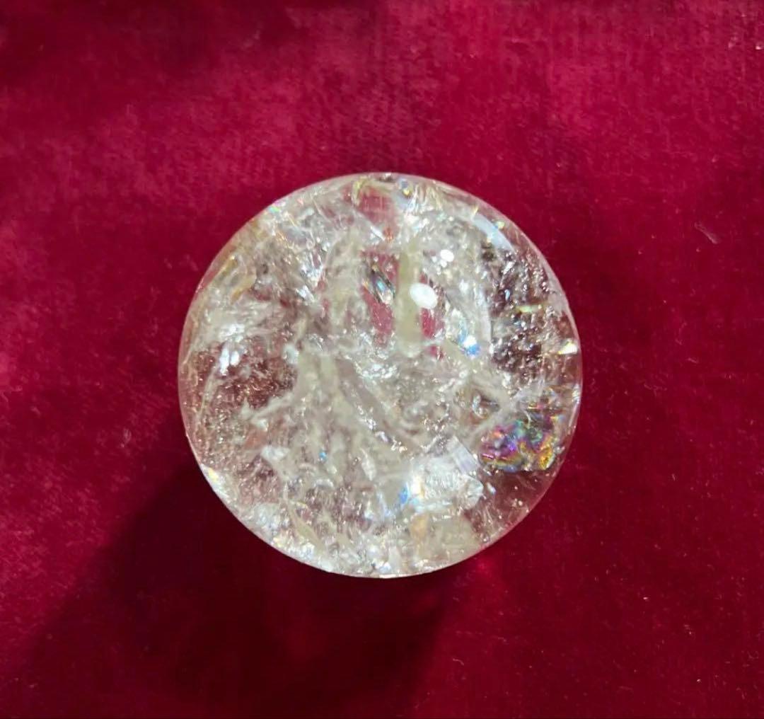 【天然非加熱】シトリン 丸玉45㎜　スフィア　レインボー　キラキラ綺麗！