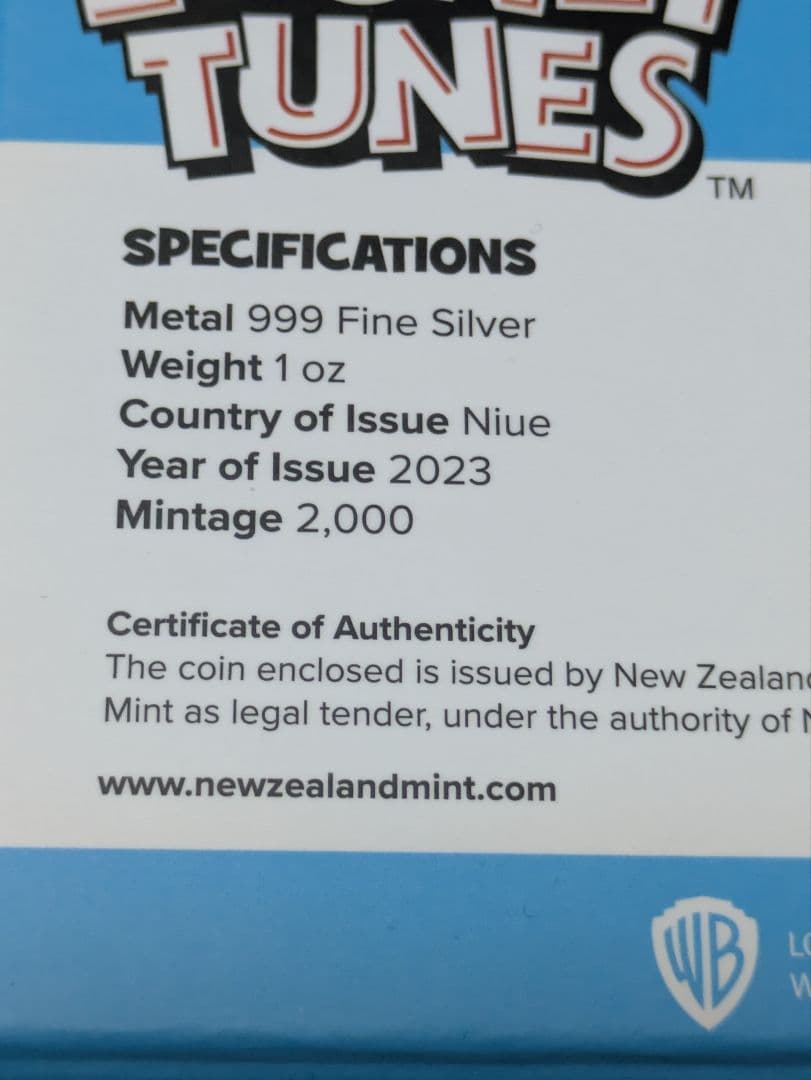 ルーニー・テューンズ ワイリーコヨーテ1オンス純銀 - メルカリ