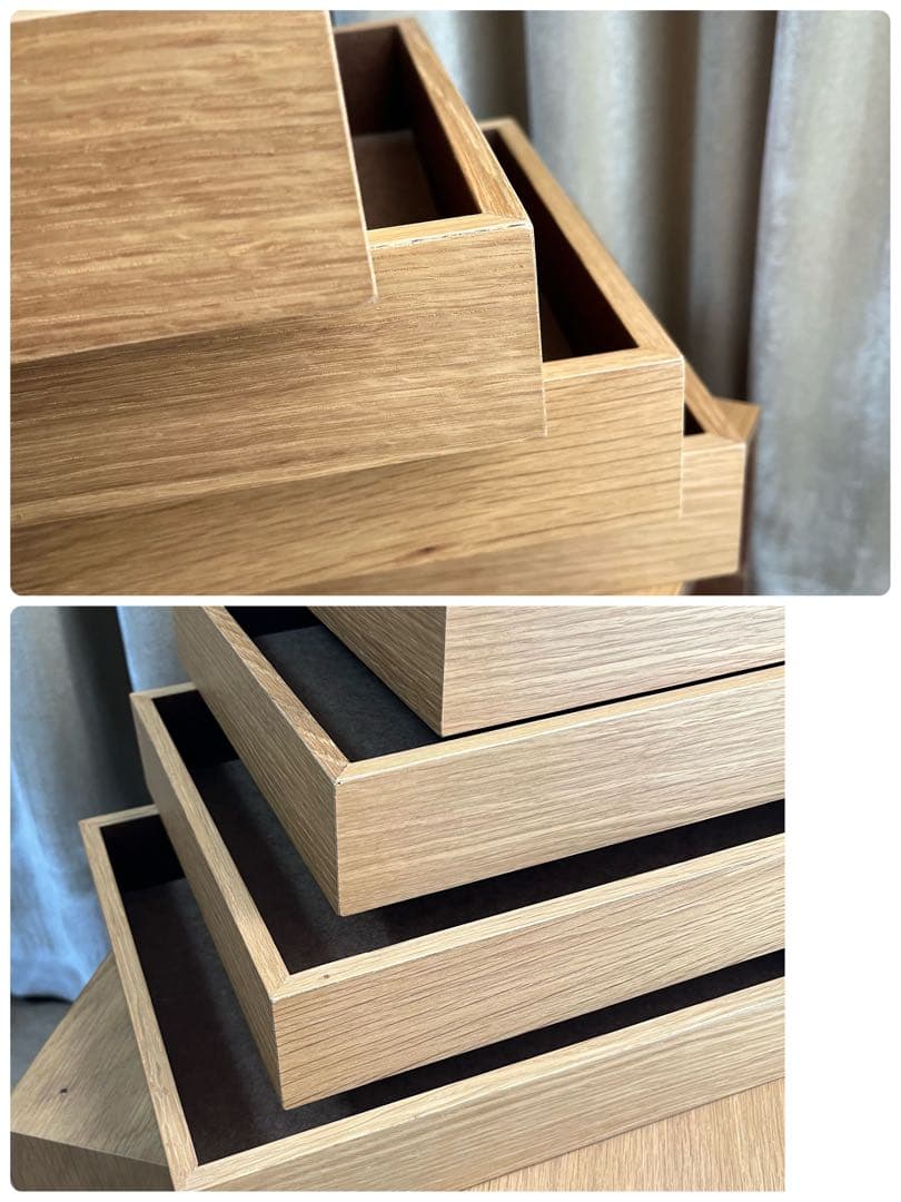 廃番 希少 無印良品 木製収納ケース 引出式・4段 オーク材 引き出し4段