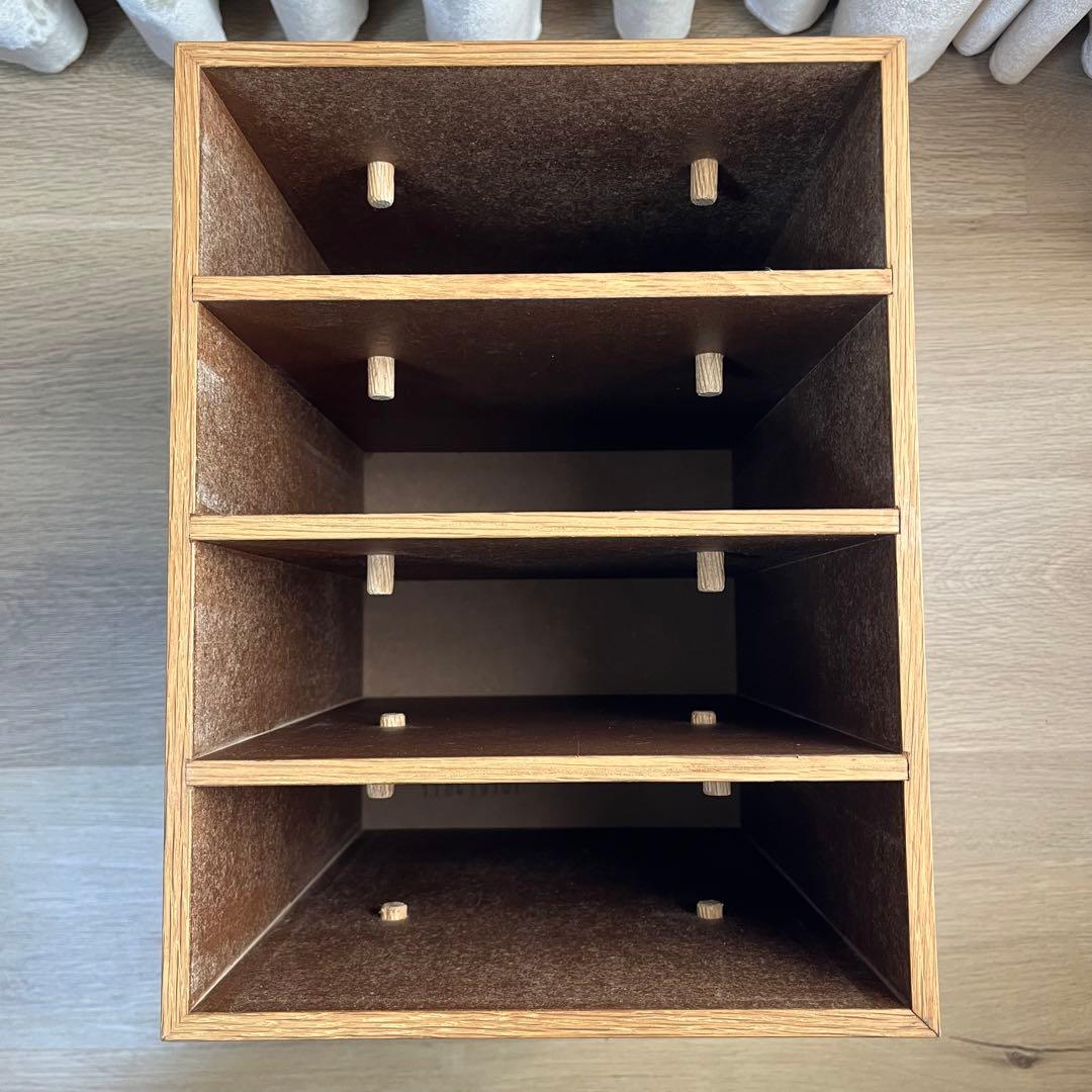 廃番 希少 無印良品 木製収納ケース 引出式・4段 オーク材 引き出し4段