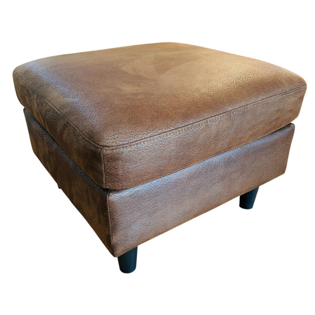 レザーテックス オットマン スツール 足置き ソファ 1人掛け