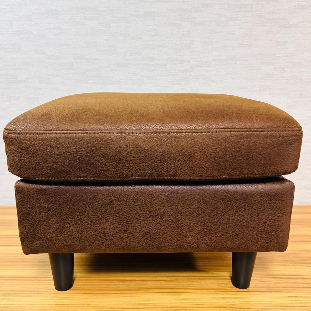 レザーテックス オットマン スツール 足置き ソファ 1人掛け