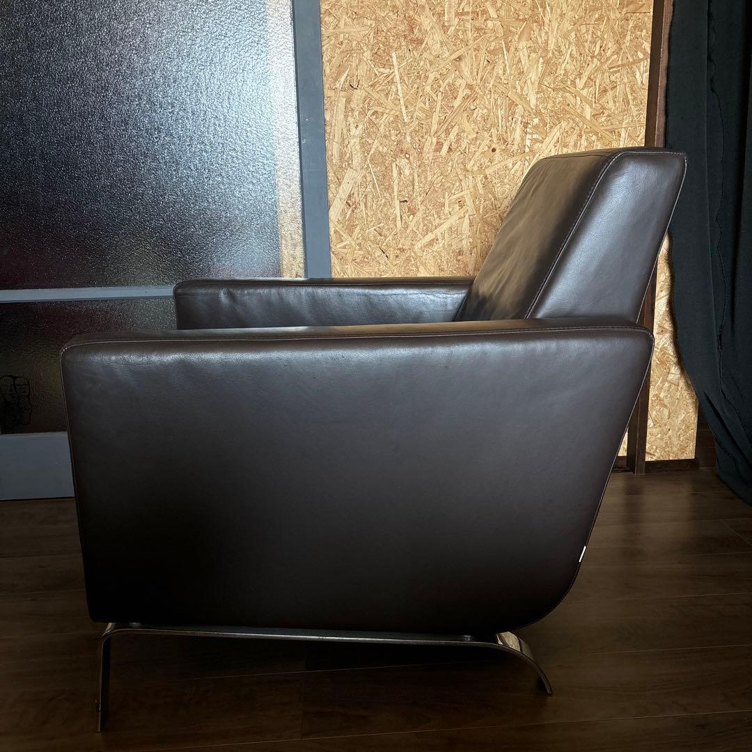 ボーコンセプト チェア 1人掛 シングルソファ レザー ブラウン ワンシーター①