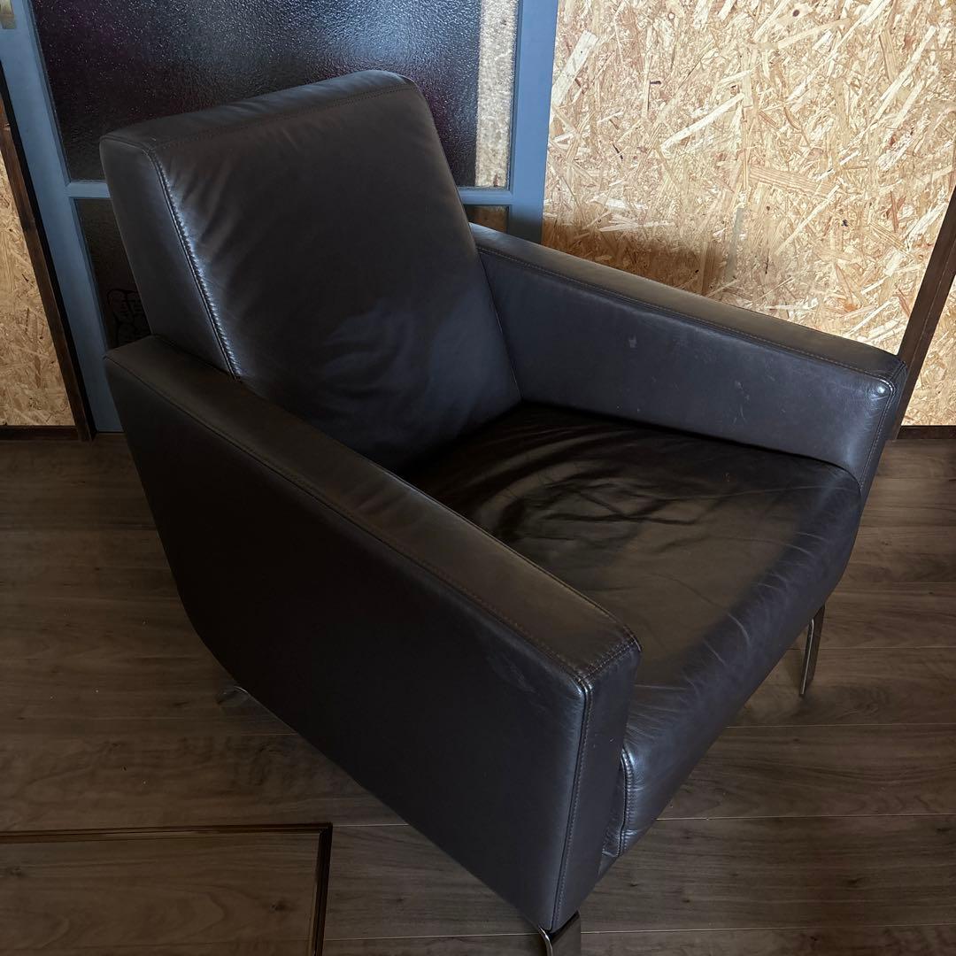 ボーコンセプト チェア 1人掛 シングルソファ レザー ブラウン ワンシーター①