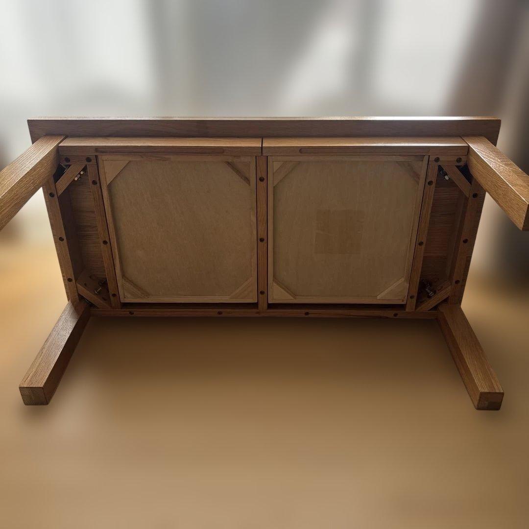 【無印良品】 ローテーブル90×45×35オーク無垢材 引出し付き 廃盤品