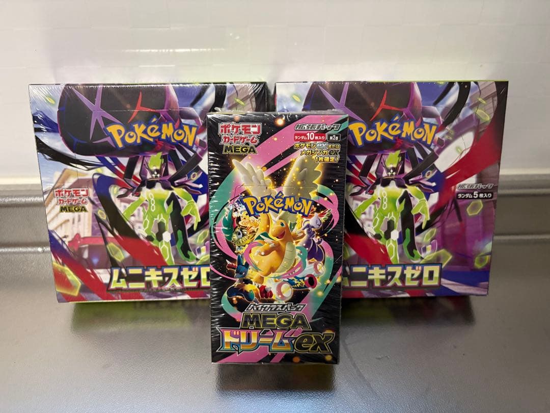 ポケモンカード　ムニキスゼロ 2BOX MEGAドリーム 1BOX シュリンク付 メガドリームex 2BOX、ムニキスゼロ1BOX シュリンク付きセット - メルカリ