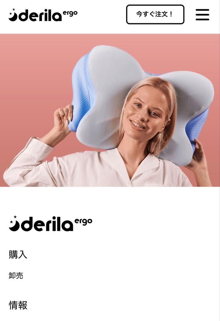 デリラ　Ergo エルゴ枕 （枕本体のみ）