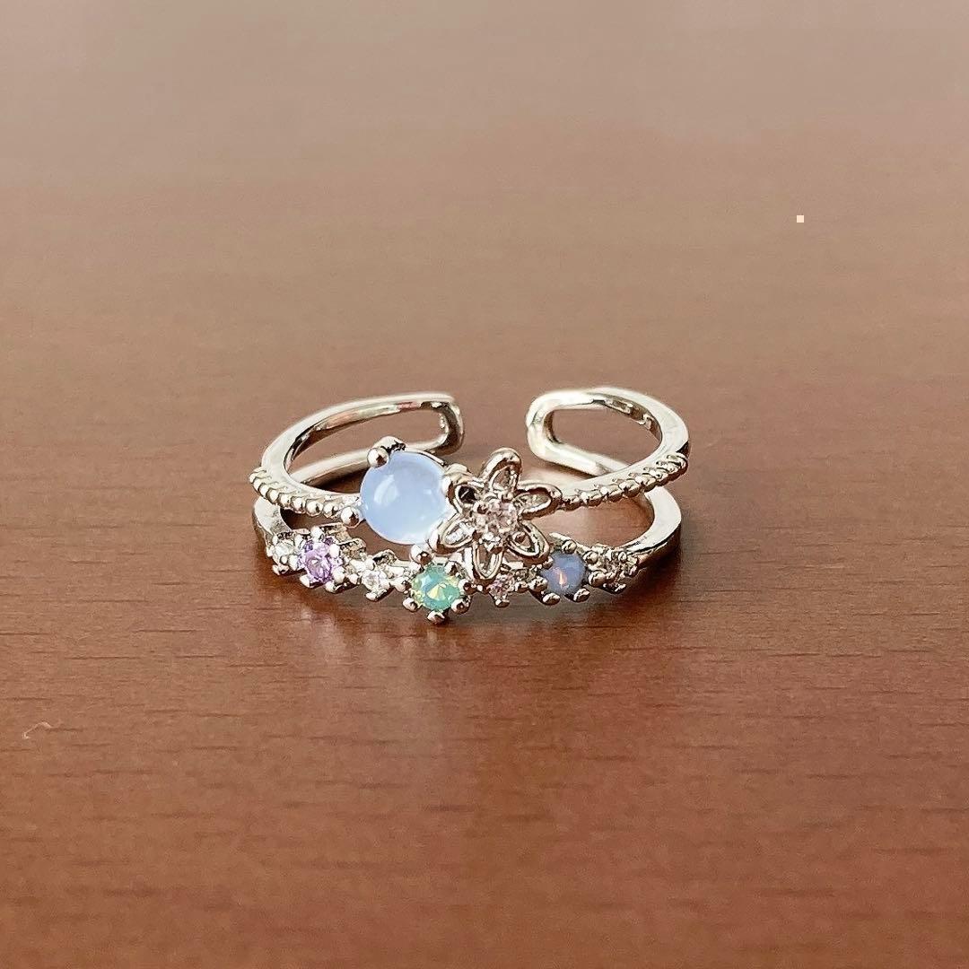 座敷わらしの宿るデザインリング(小花-B) 座敷童子 お守り 開運 金運