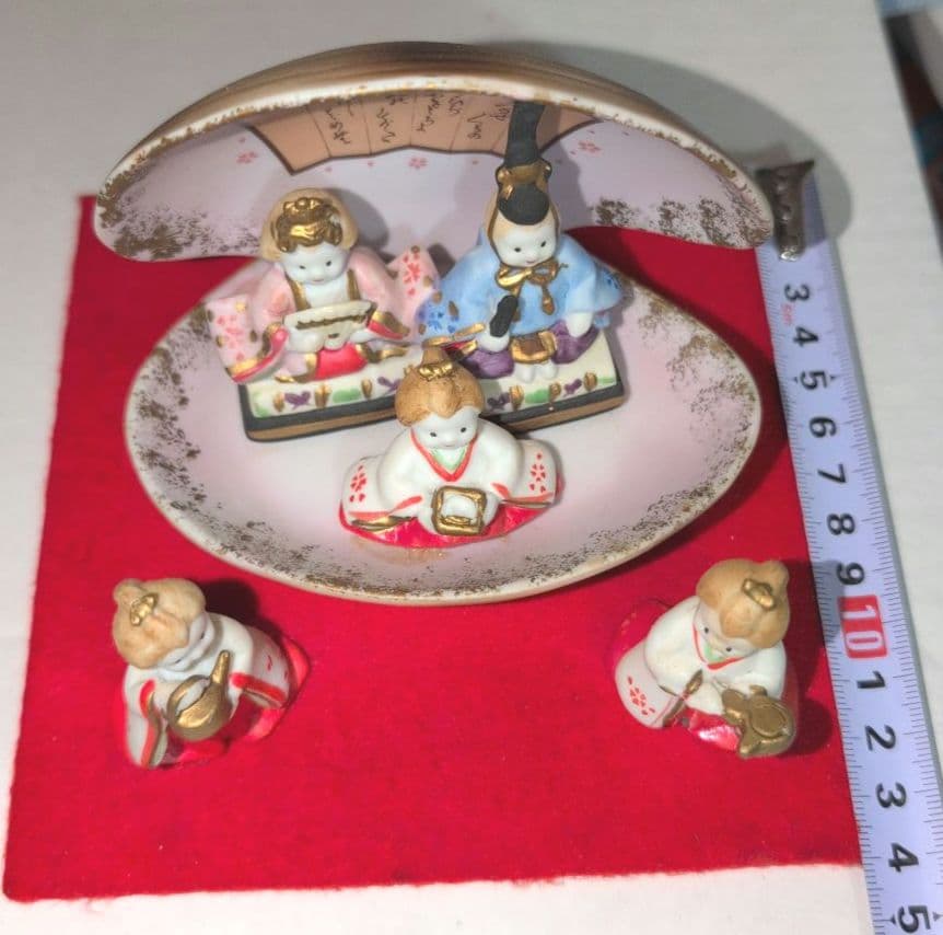 レア】雛人形 ひな祭り コンパクト 陶器製 ニシキ♡ベビーヘアバンド