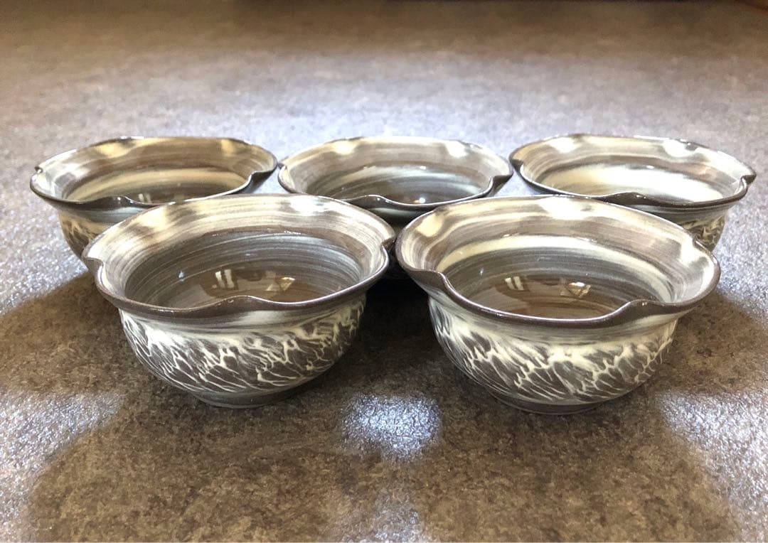 小田志焼 松保窯 久保正敏 向付（小鉢） 現川鷺文 鶴 5個セット - メルカリ