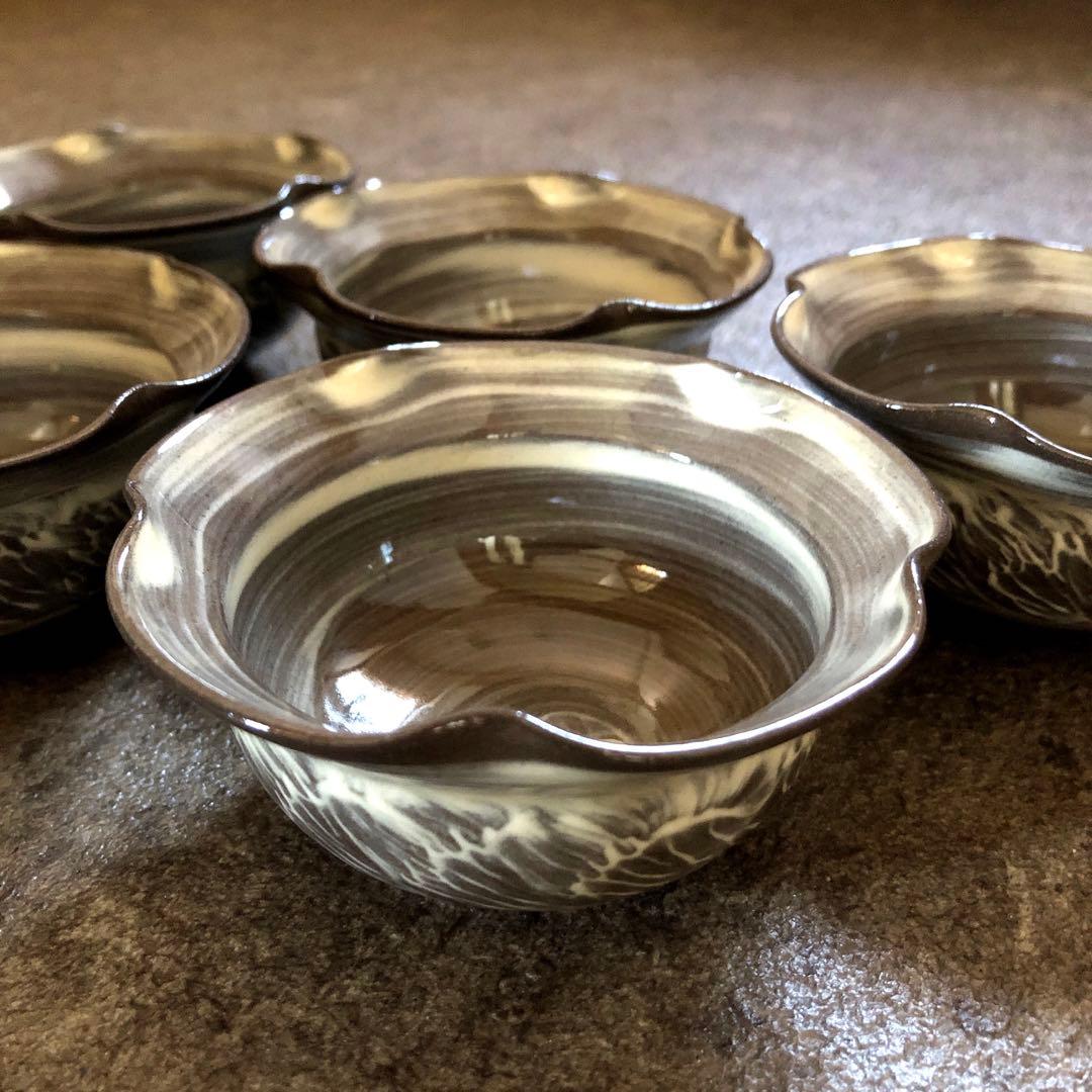 小田志焼 松保窯 久保正敏 向付（小鉢） 現川鷺文 鶴 5個セット - メルカリ