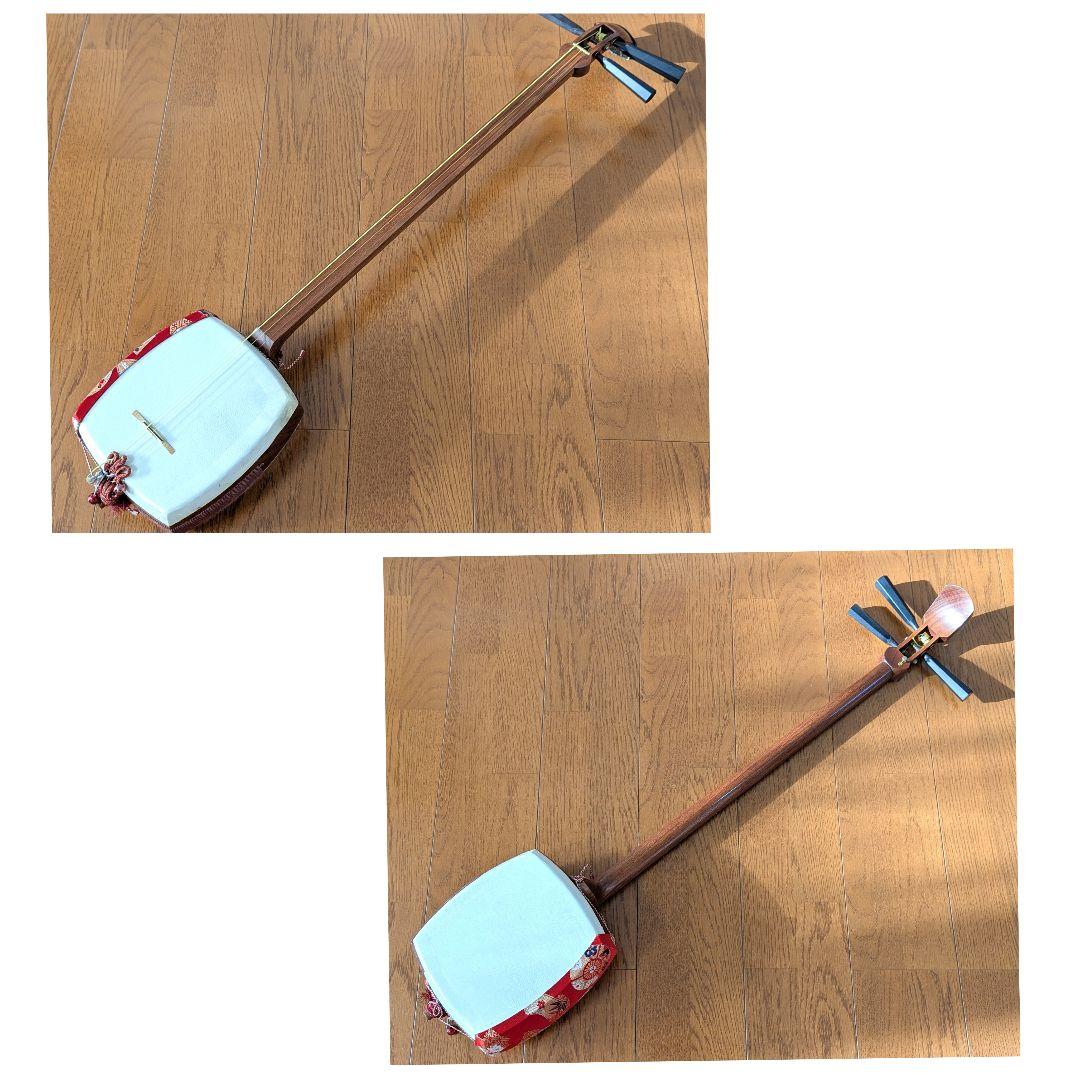 【mimi】三味線 中棹 地唄 和楽器 弦楽器 ハードケース付き