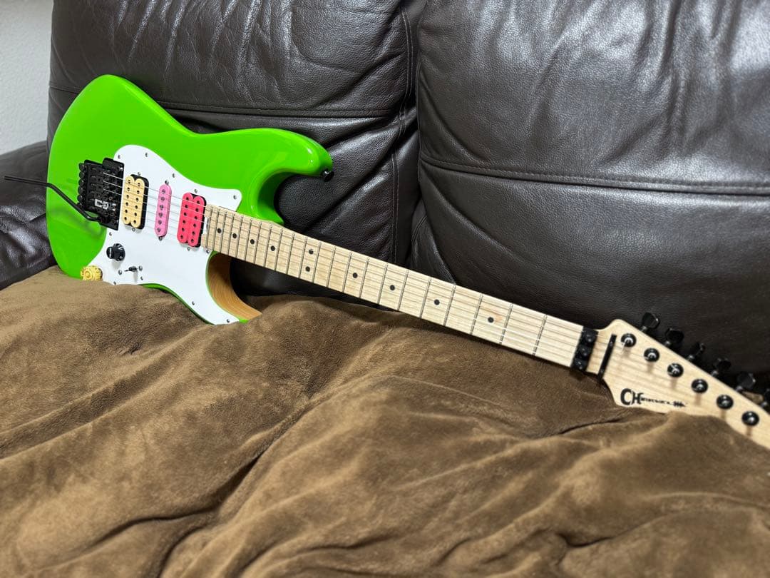 Charvel steve vai Green Meanie風MOD - メルカリ