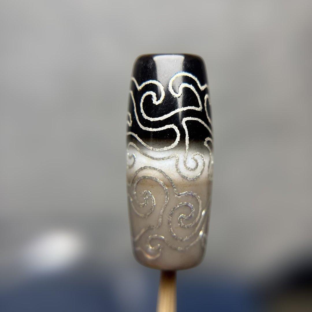 tamago 銀線如意蓮花天珠　1-220