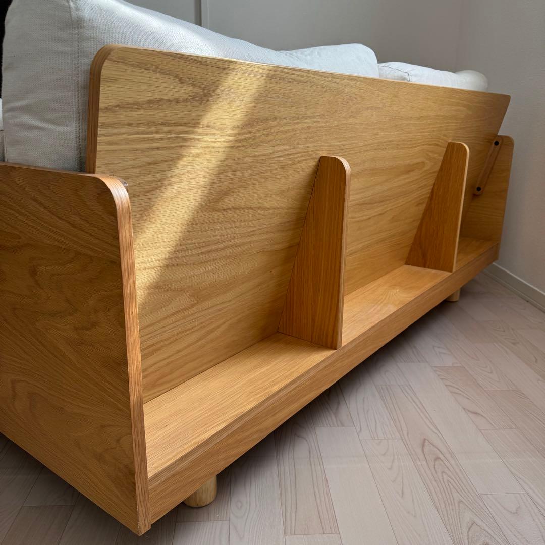 無印良品 廃盤希少品 オーク材突板2.5シーター北欧風ナチュラルソファ