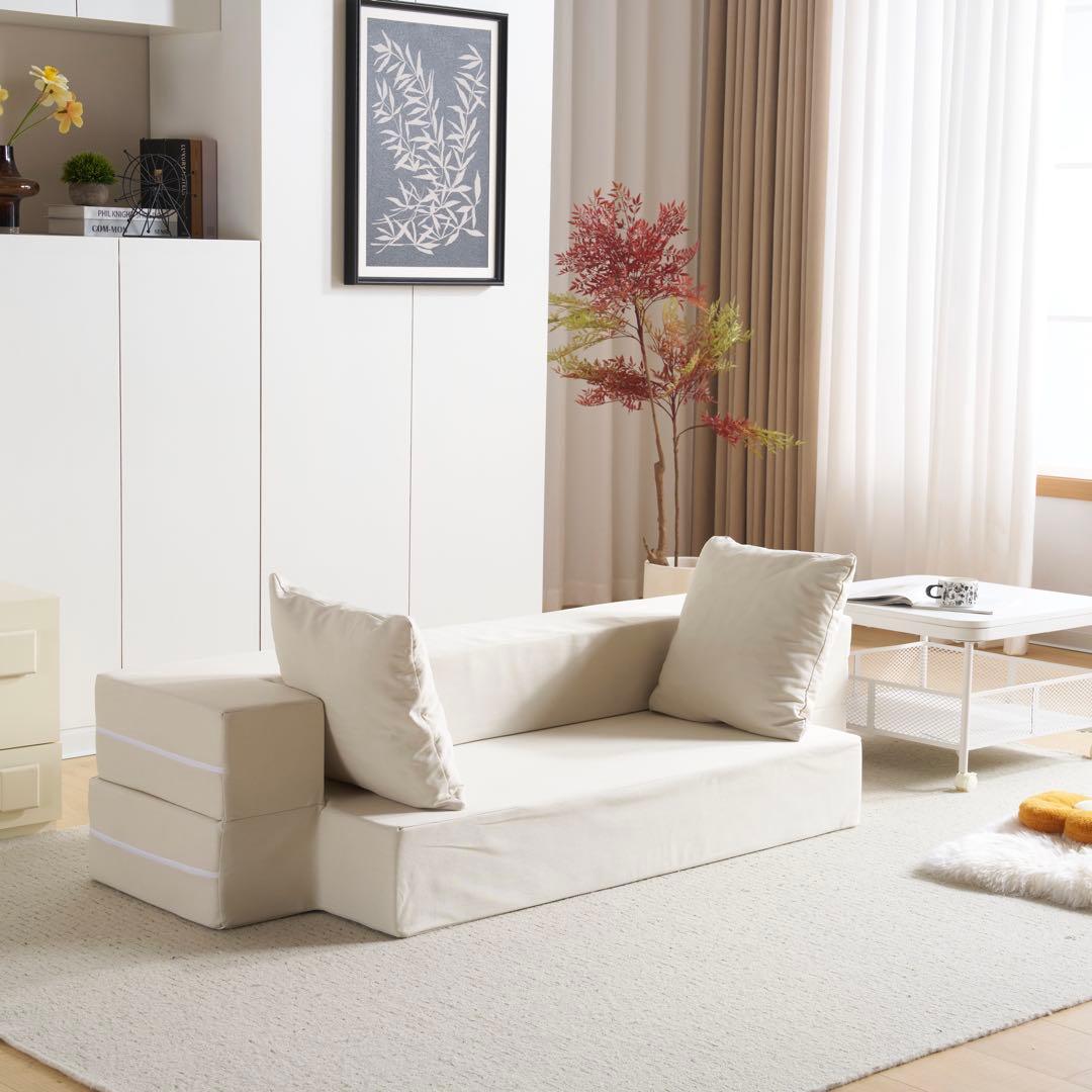 【新品】組立不要 ローソファベッド 軽量 こたつ用 高反発