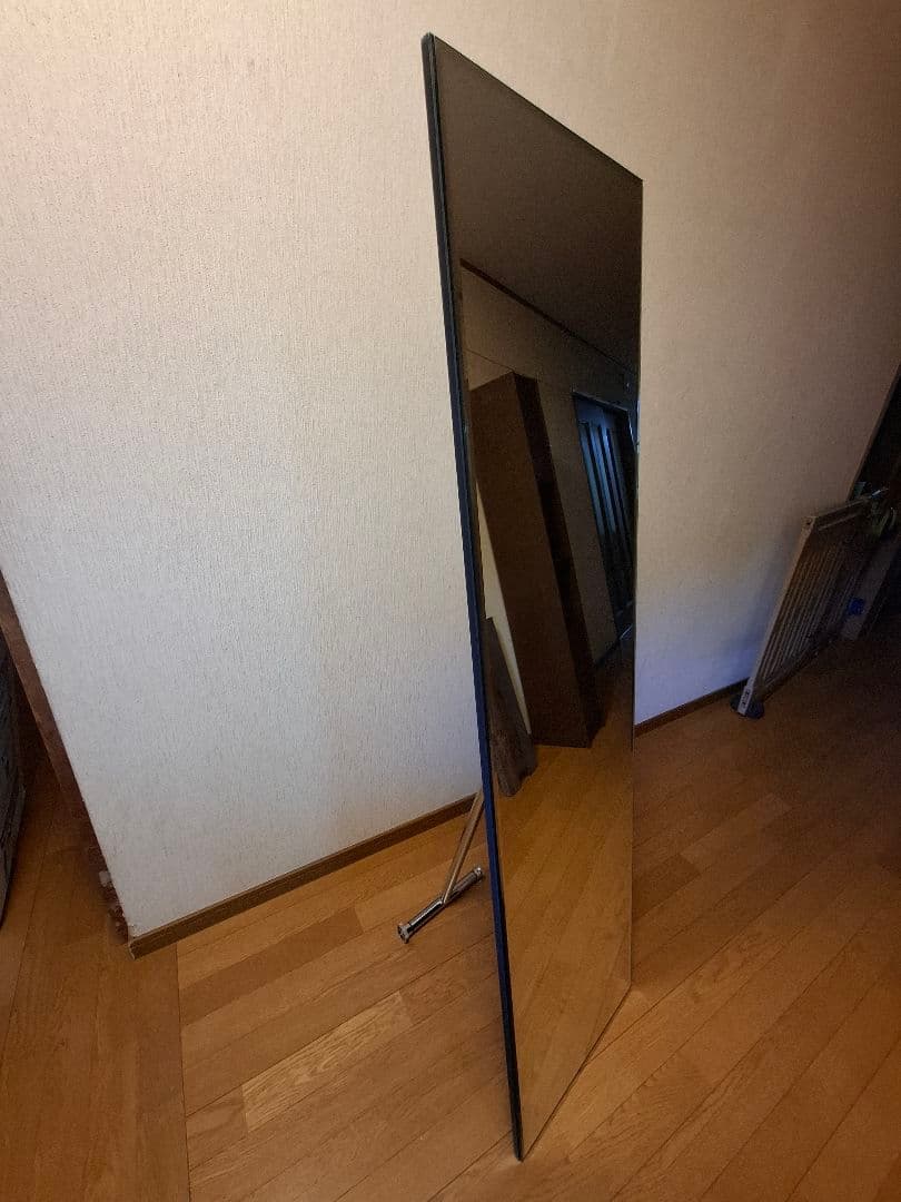 大きめスタンドミラー シンプルデザイン　ノンフレームミラー　姿見　全身鏡