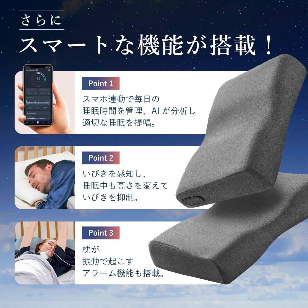 地上波TVで紹介！ZEREMA ゼレマ AI搭載スマート枕 1mm単位 高さ自動