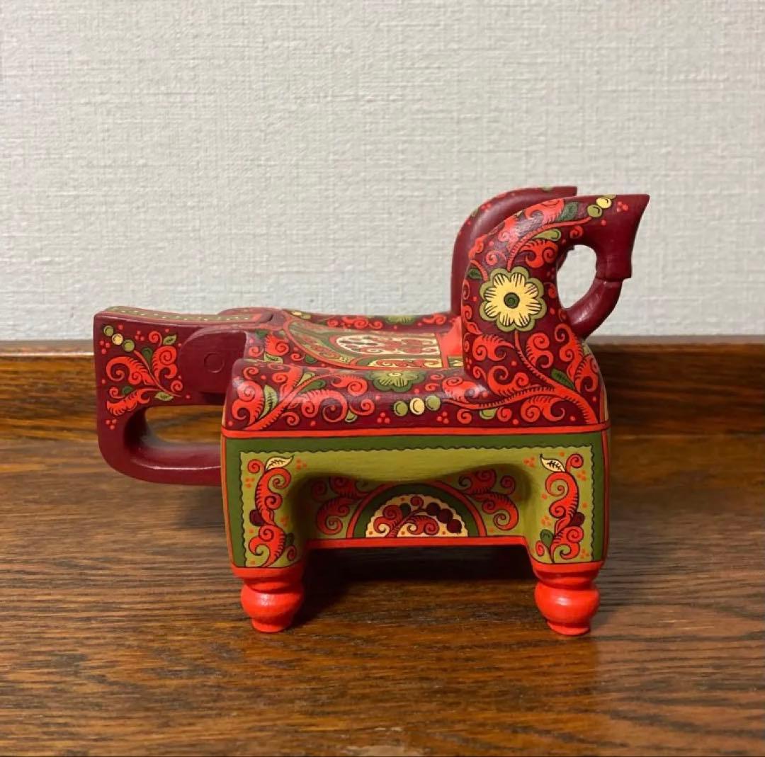 ロシア雑貨☆馬型ジュエリーBox 小物入れ horsesオリガ作 マトリョーシカ