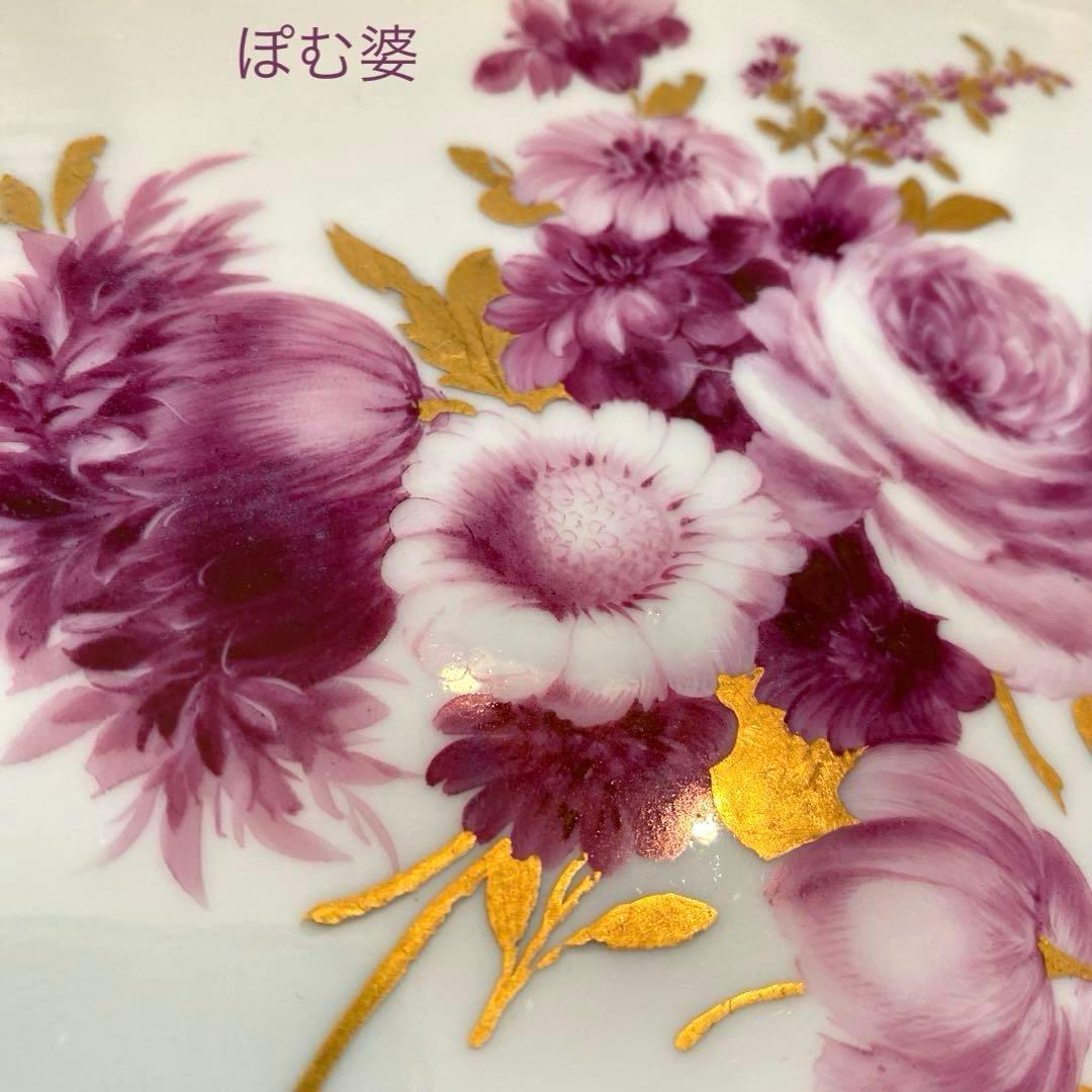 【アンティークマイセン】18世紀／楕円皿 トレイ「カマイユ／印象主義の薔薇」