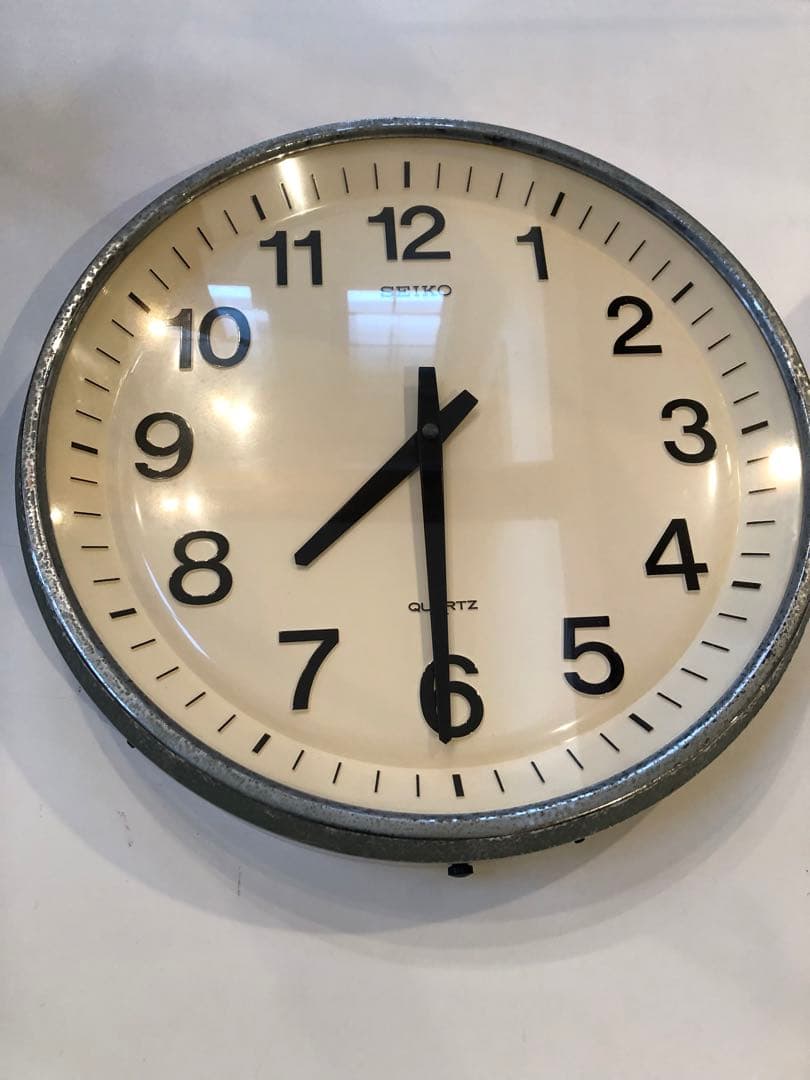 お値下げジャンク希少品☆SEIKO学校用壁掛け時計特大サイズ 直径約42