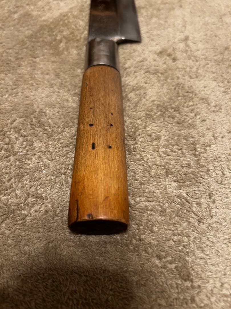 白二鋼　骨切り包丁　片刃　尺寸　約30cm