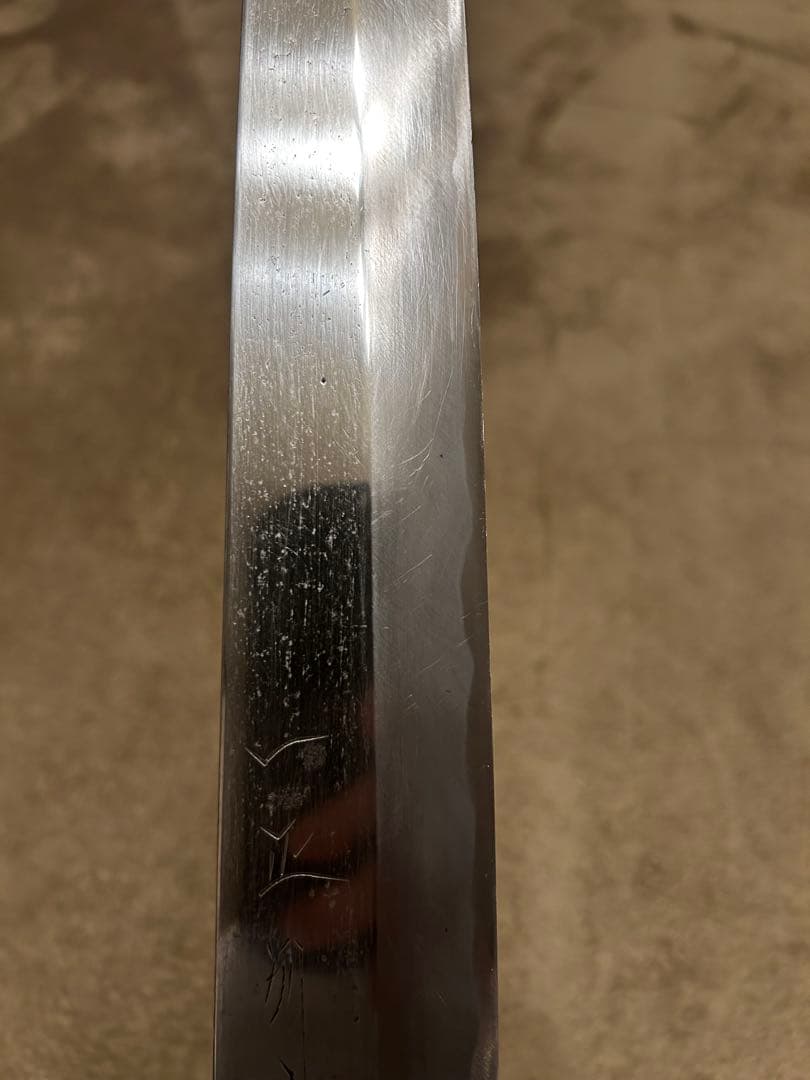 白二鋼　骨切り包丁　片刃　尺寸　約30cm