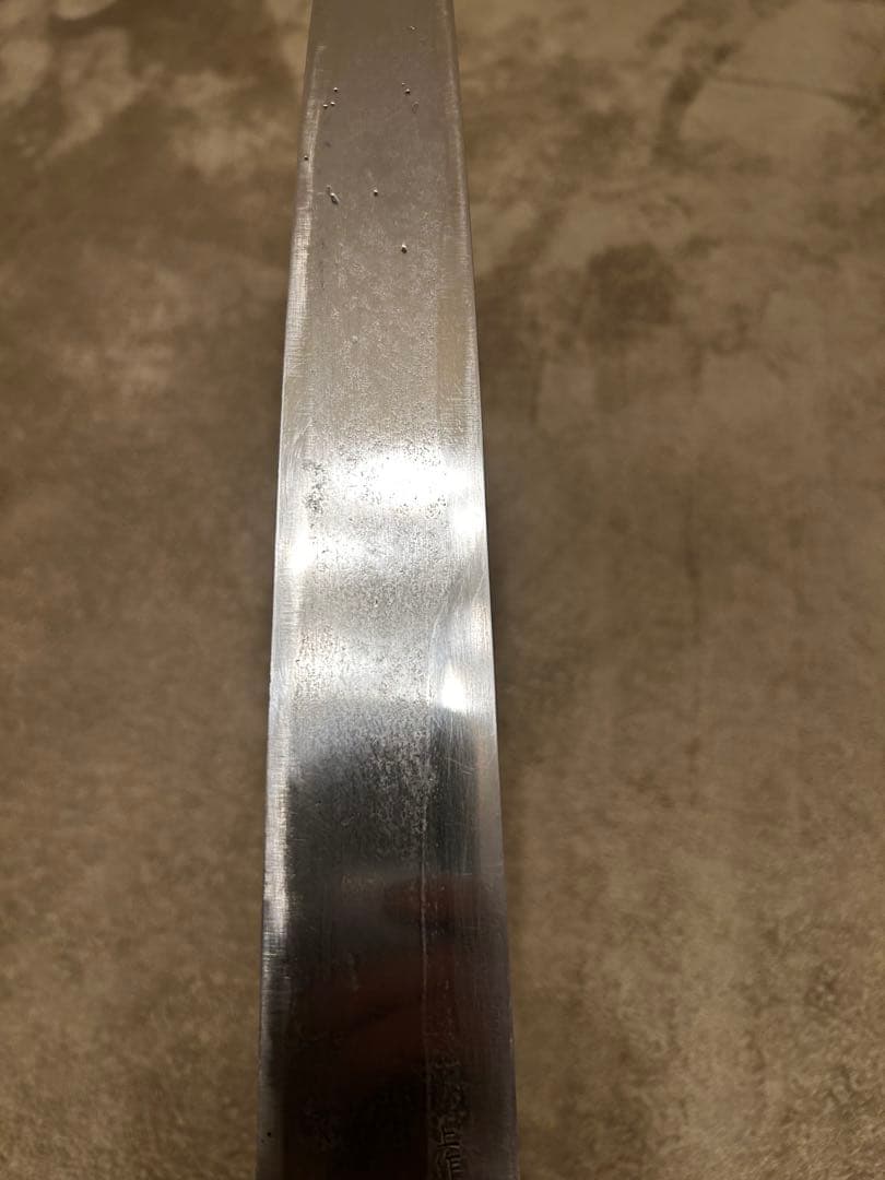 白二鋼　骨切り包丁　片刃　尺寸　約30cm