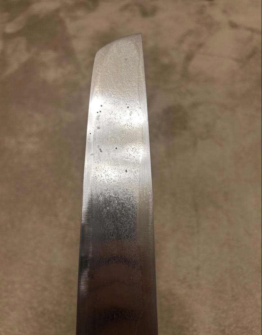 白二鋼　骨切り包丁　片刃　尺寸　約30cm