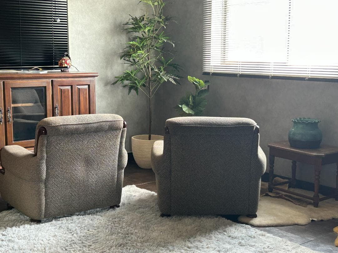 レトロ　ヴィンテージ　ミッドセンチュリー　一人用　アームソファ　2脚 IR