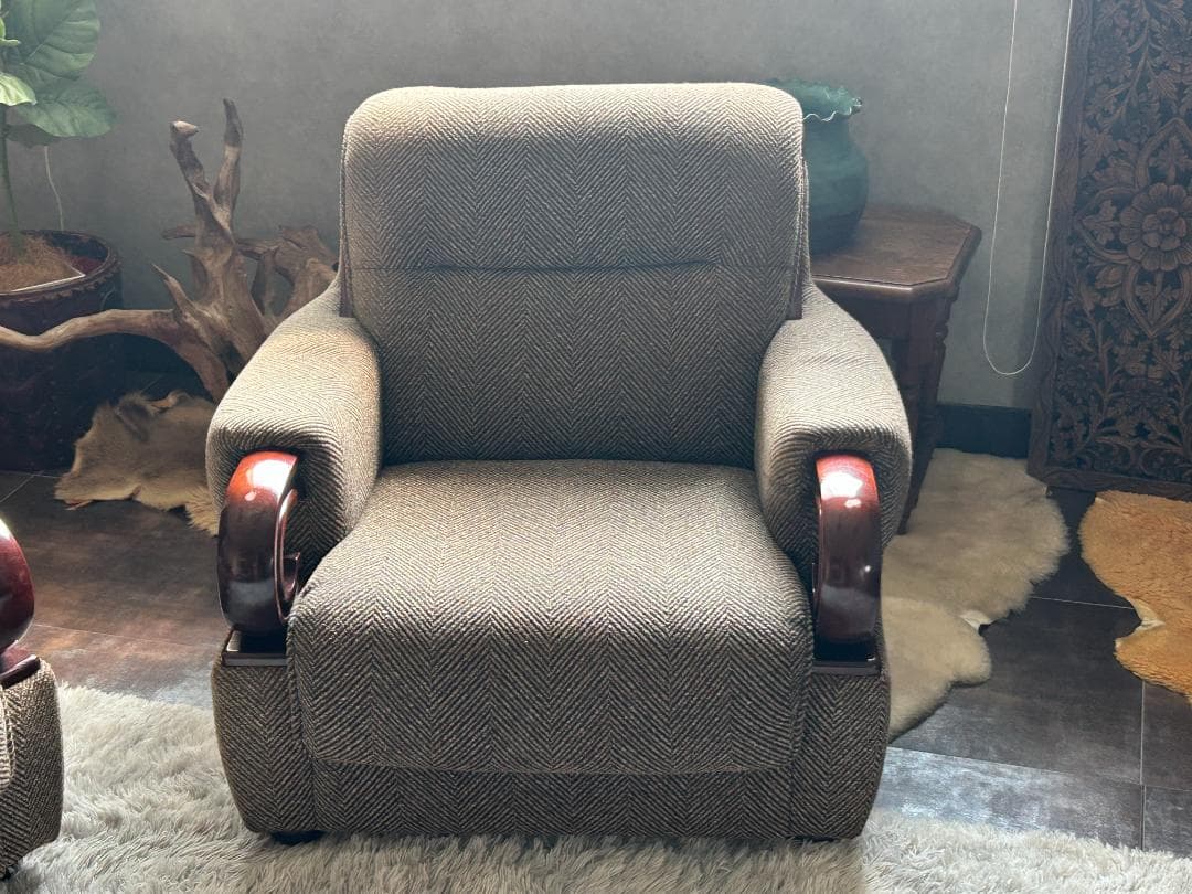 レトロ　ヴィンテージ　ミッドセンチュリー　一人用　アームソファ　2脚 IR