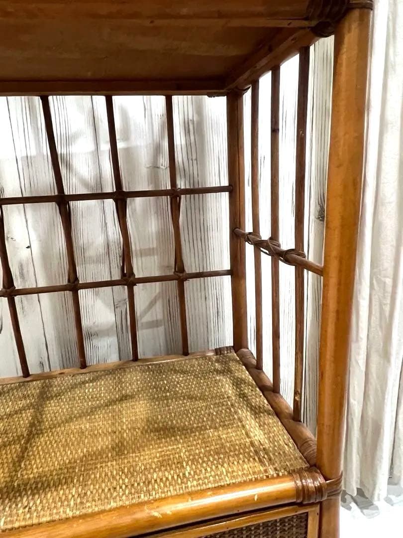 アーチ型ラタン チェスト 籐チェスト 籐タンス 収納棚