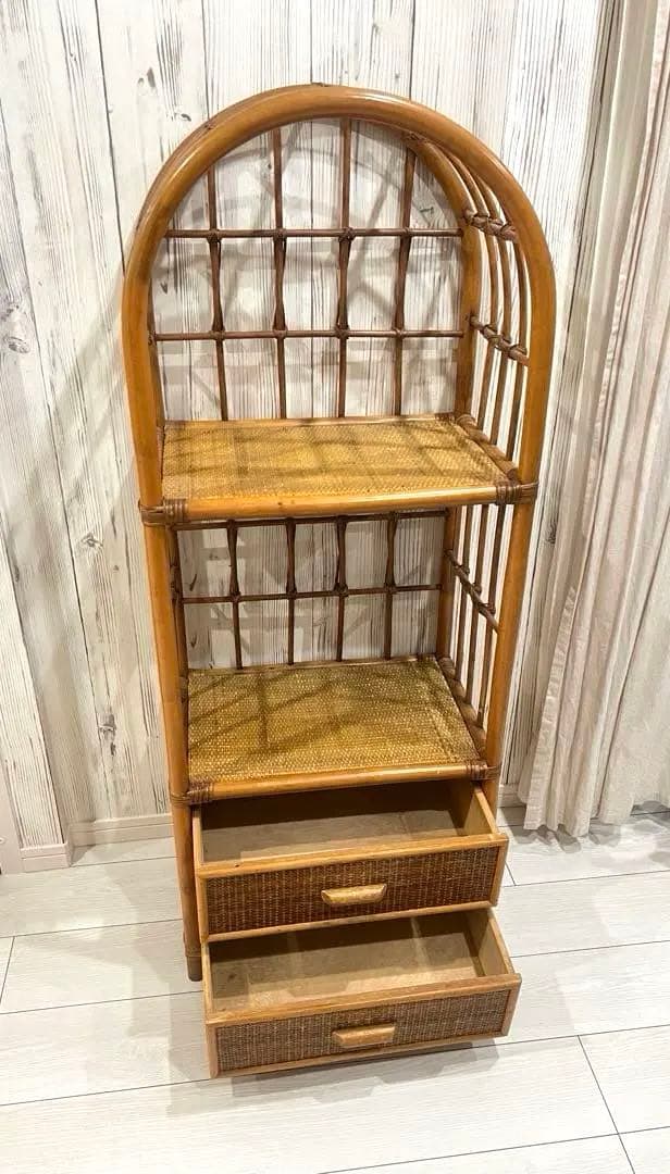 アーチ型ラタン チェスト 籐チェスト 籐タンス 収納棚