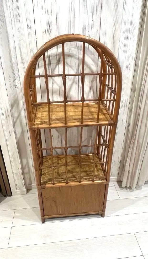 アーチ型ラタン チェスト 籐チェスト 籐タンス 収納棚