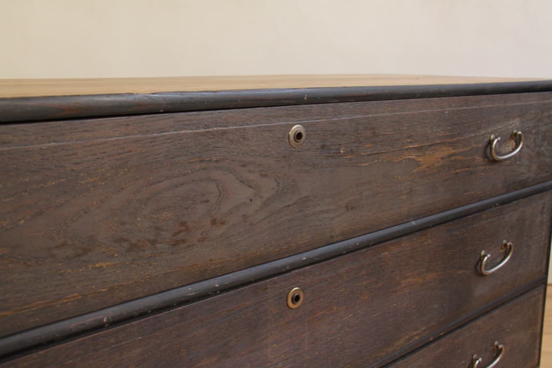 ローボード　引き出し　木製　M009　古道具　古家具　ビンテージ　アンティーク