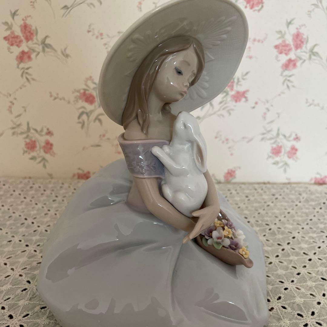 リヤドロ　￼lladro バニーkiss 6741絶版￼