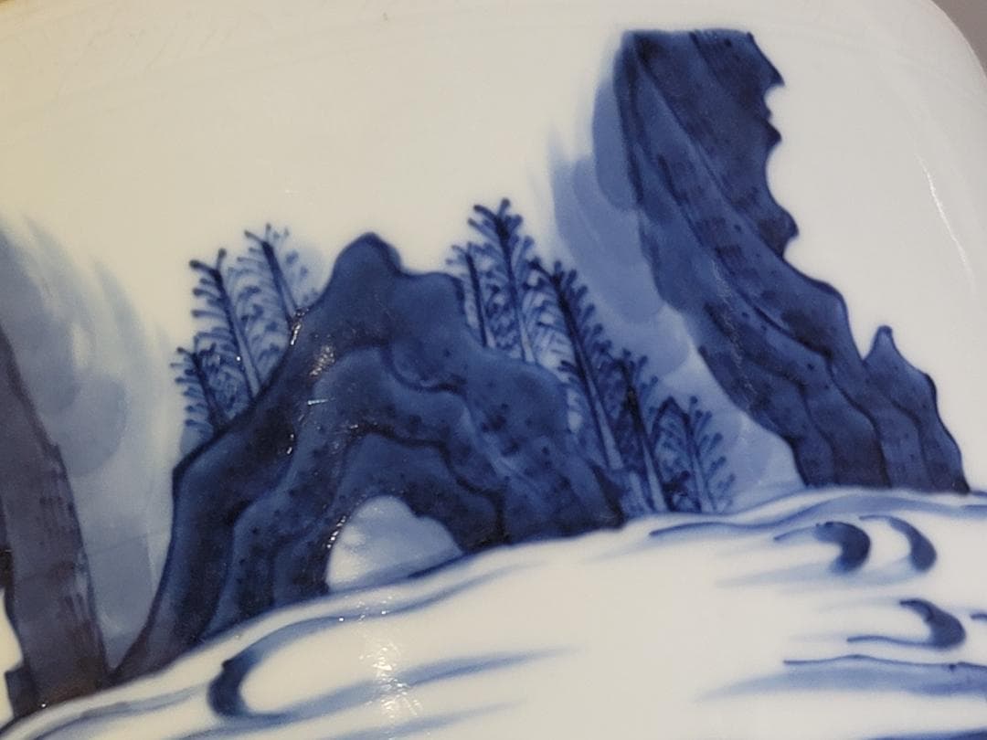 中国 青花 武人紋 紙 筆筒 時代物 古美術 DT442 - メルカリ