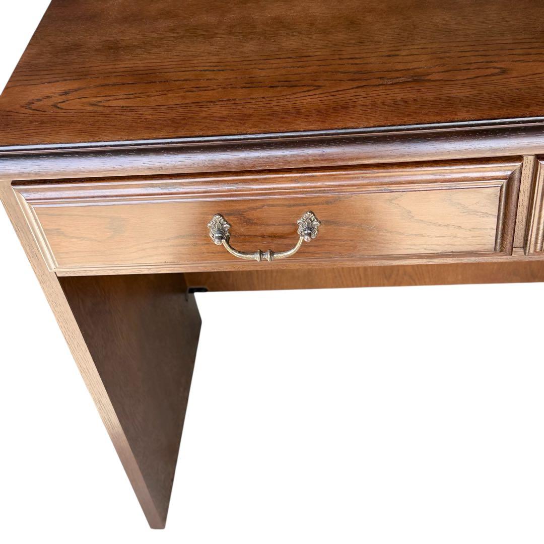 HR661 【 希少 QUEENS LIFE】 domani カリモク片袖デスク