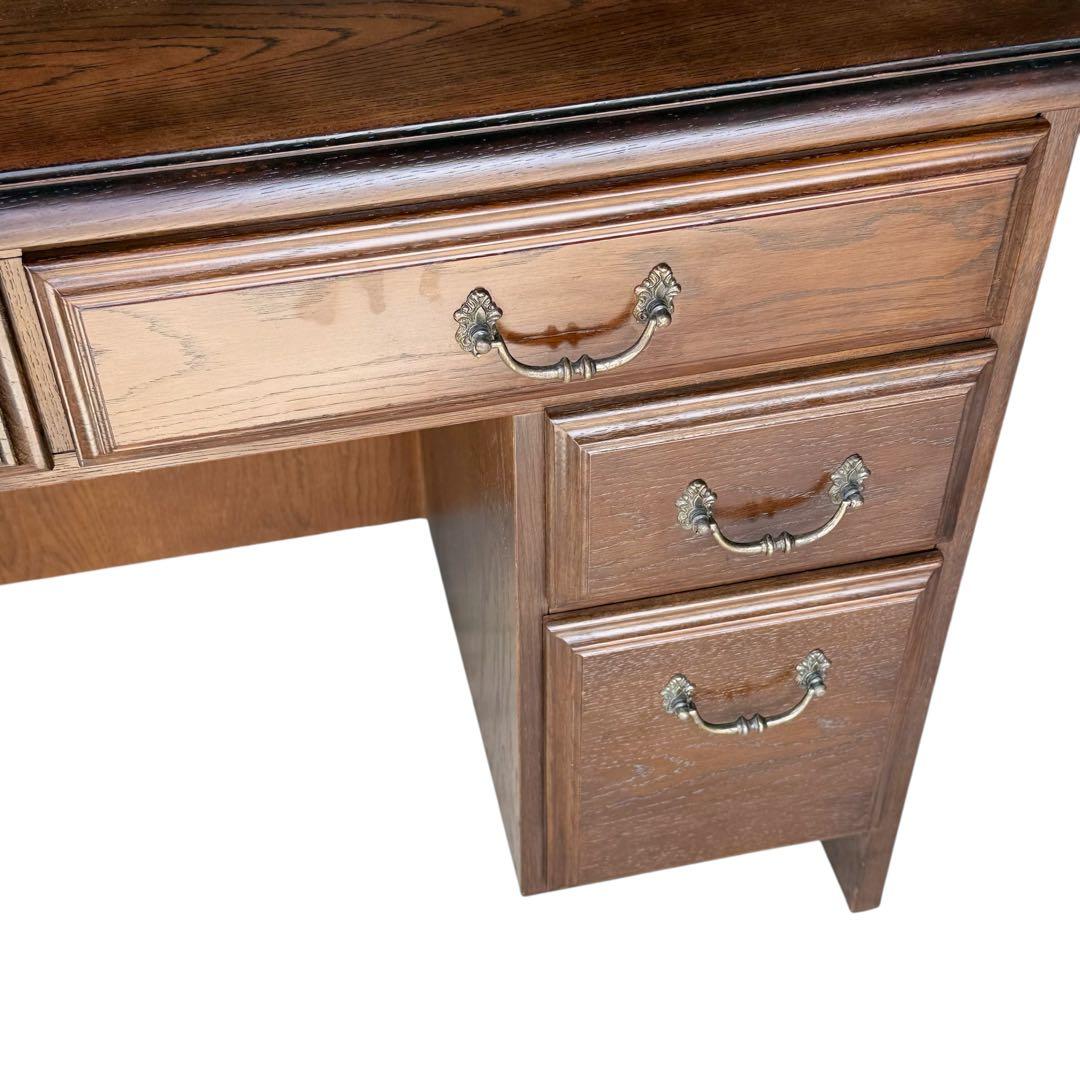 HR661 【 希少 QUEENS LIFE】 domani カリモク片袖デスク