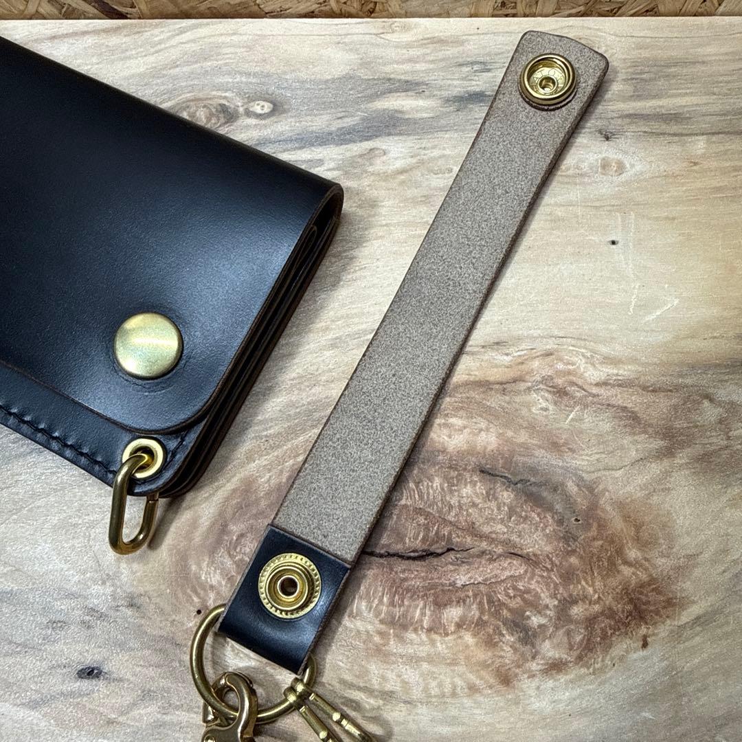 ホーウィン クロムエクセル 120 トラッカーウォレット チェーンセット 茶芯