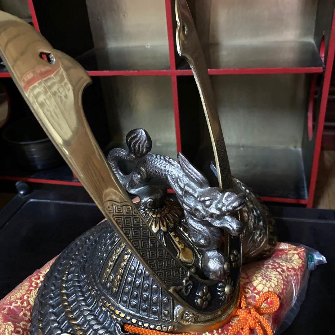 龍頭鉄兜(大)座布団付☆新品☆箱入り1セット限り❗️