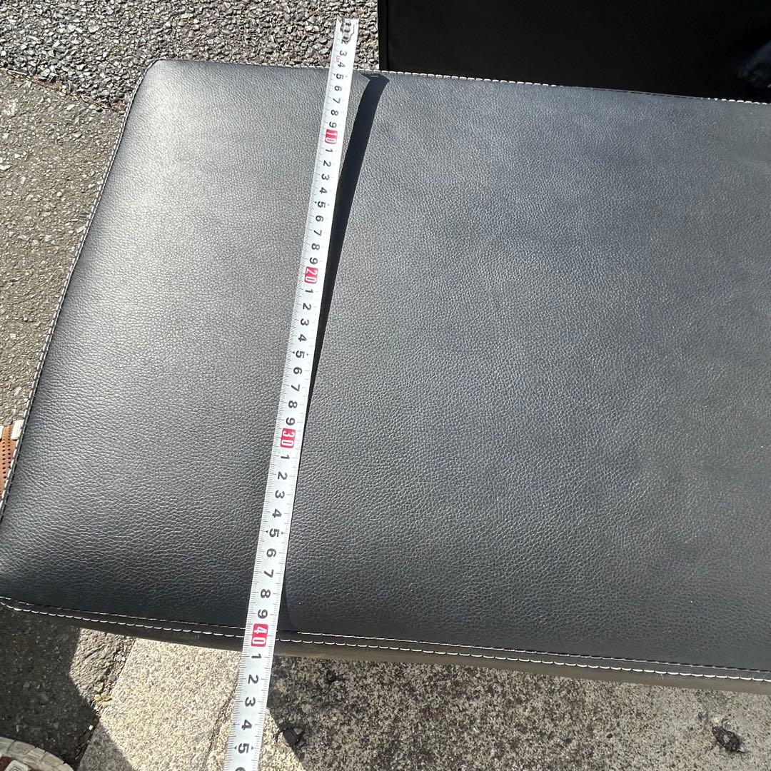 引き取り限定川口市 多機能ソファ　ソファベッド ドリンクホルダー　オットマン 黒