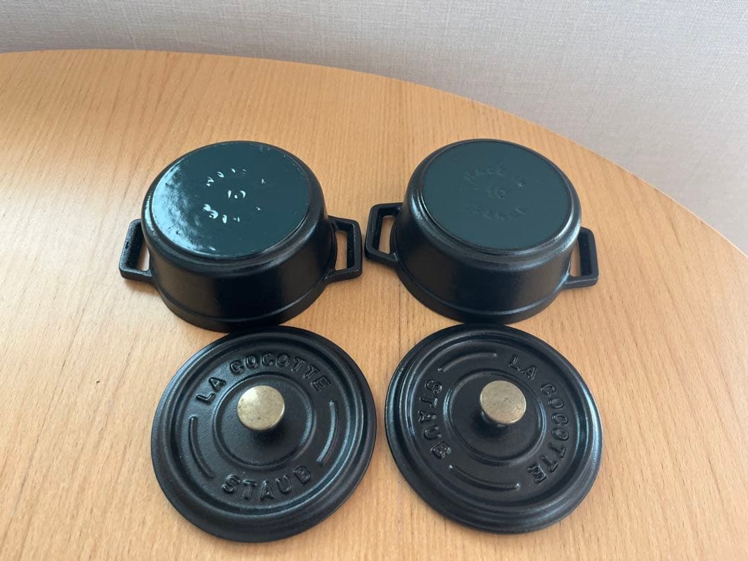 〈2個〉STAUB ストウブ COCOTTE ココット 10cm 黒 ブラック