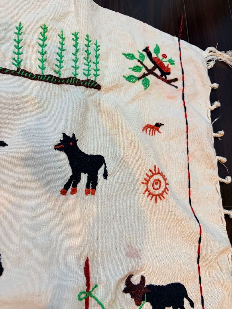 刺繍 ラグ モン族 インド刺繍 ヴィンテージの通販｜coupongo.ca