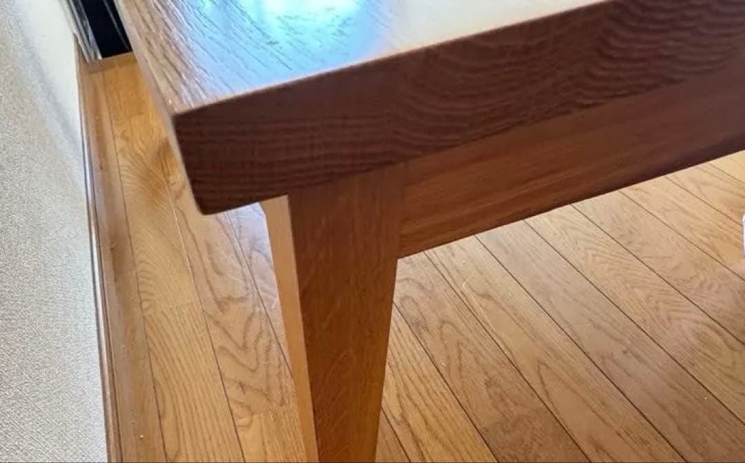 無印良品　良品計画　無垢材ローテーブル　オーク材