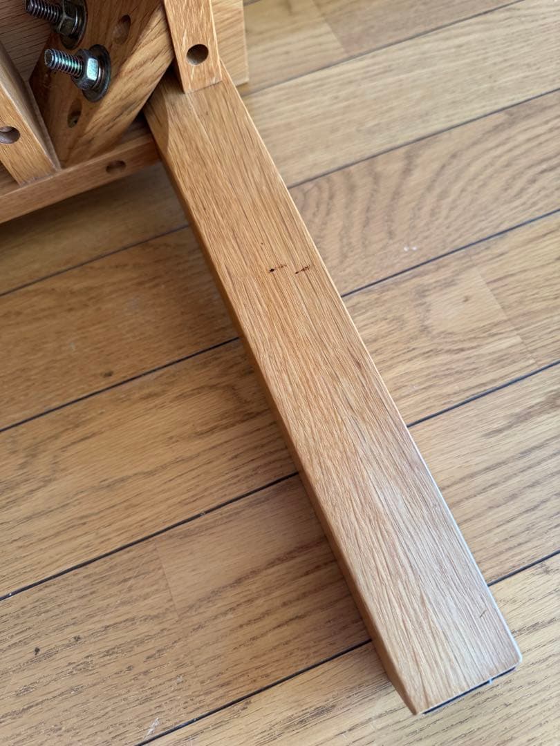 無印良品　良品計画　無垢材ローテーブル　オーク材