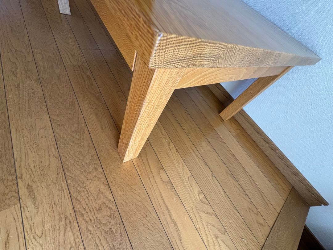 無印良品　良品計画　無垢材ローテーブル　オーク材