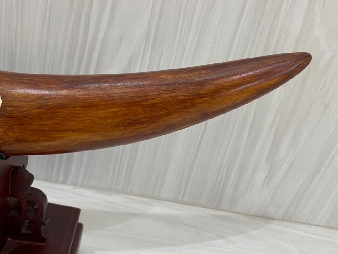 天然マンモス牙美しい手作り彫刻九鯉献瑞置物