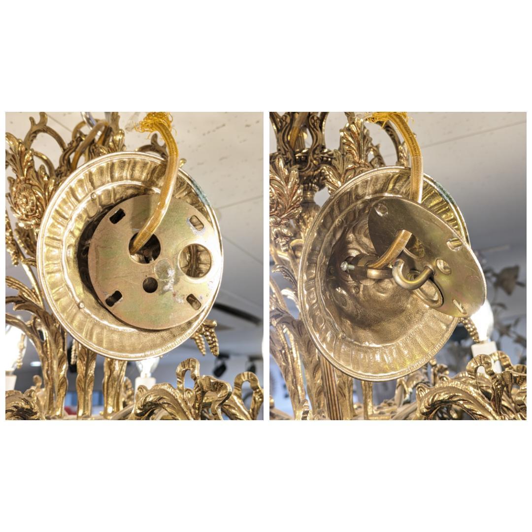 1【イタリア製】 アンティーク シャンデリア 金 8灯 ゴールド ゴージャス